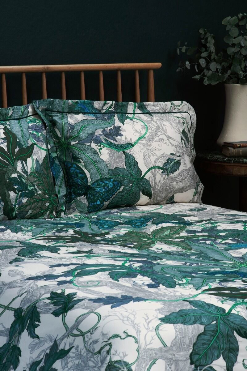 Timorous Beasties Leaforia Verde Green Bedding