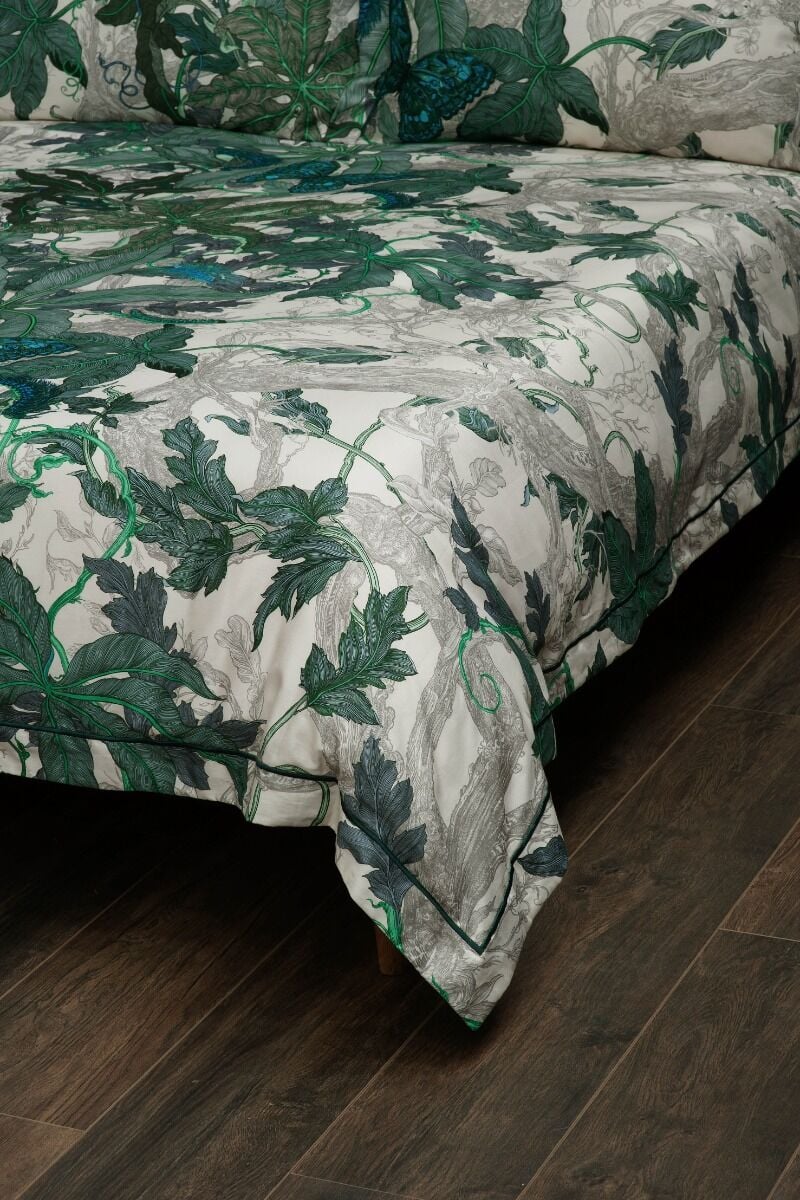 Timorous Beasties Leaforia Verde Green Bedding