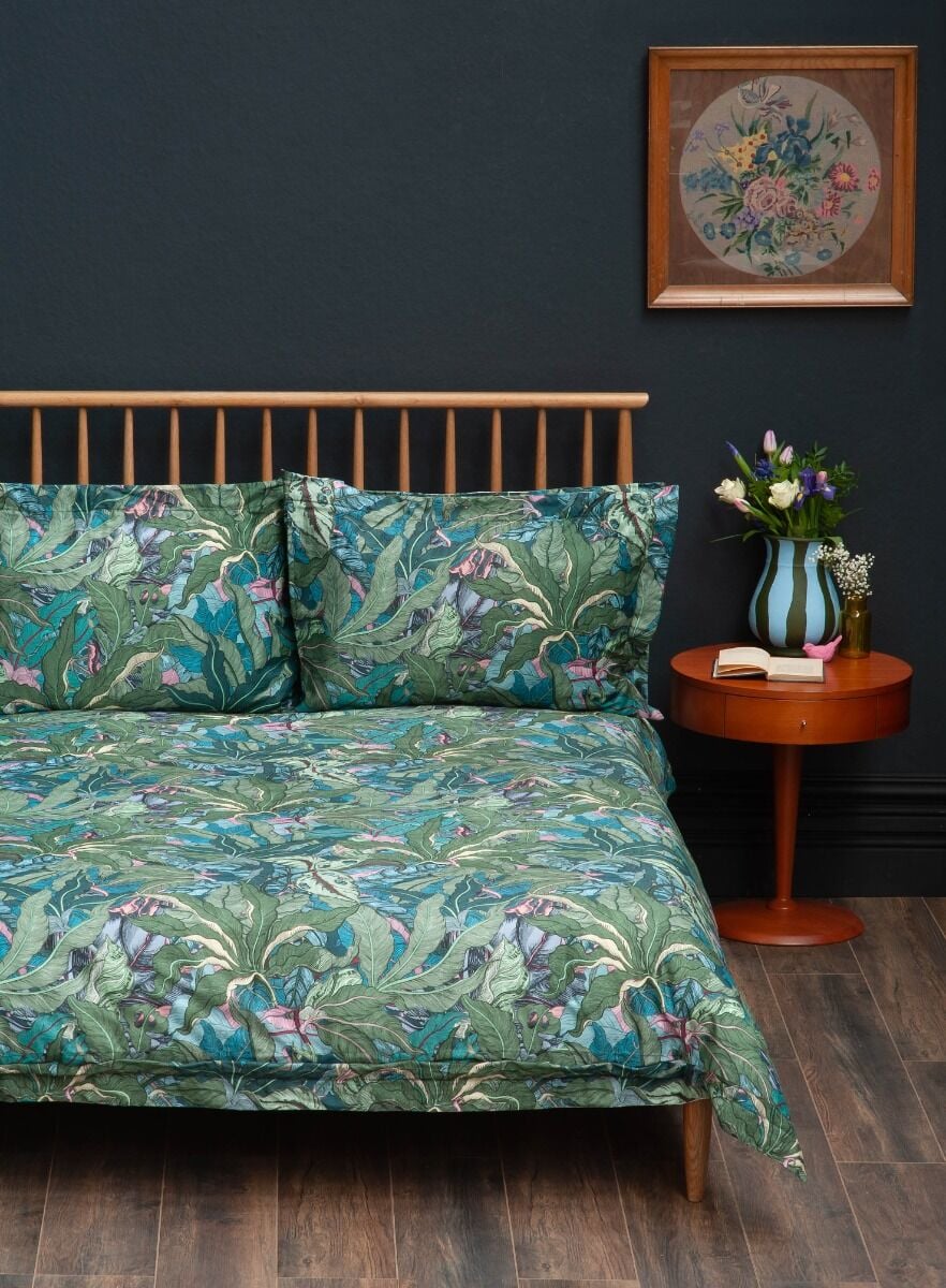 Timorous Beasties Leaforia Verde Green Bedding