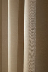 Laura Ashley Lille Stripe Truffle Pencil Pleat Curtains