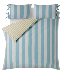 Laura Ashley Lille Stripe Seaspray Duvet Cover and Pillowcase Set