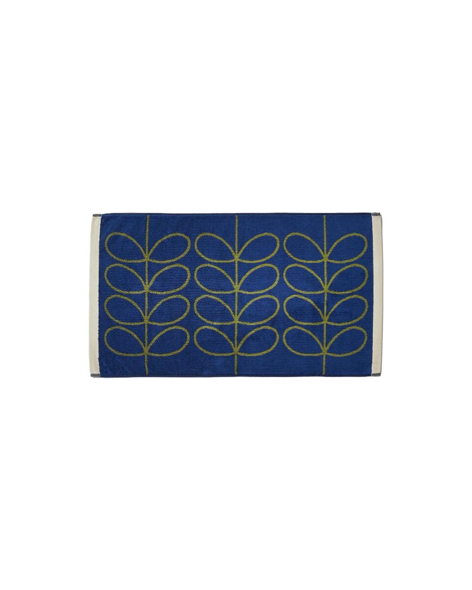 Orla Kiely Linear Stem Towels Navy / Olive l Towels