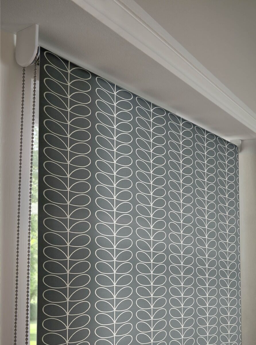 Orla Kiely Linear Stem Silver Ready Made Roller Blind