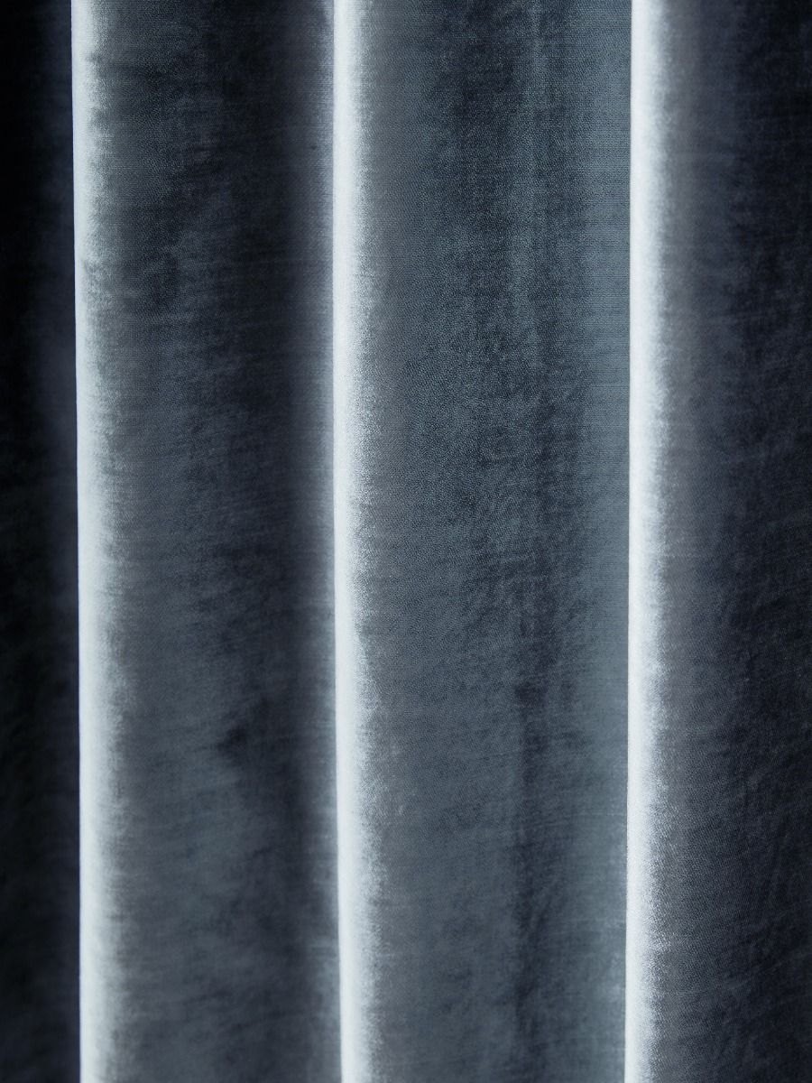 Laura Ashley Loretta Dark SeaSpray Pencil Pleat Curtains