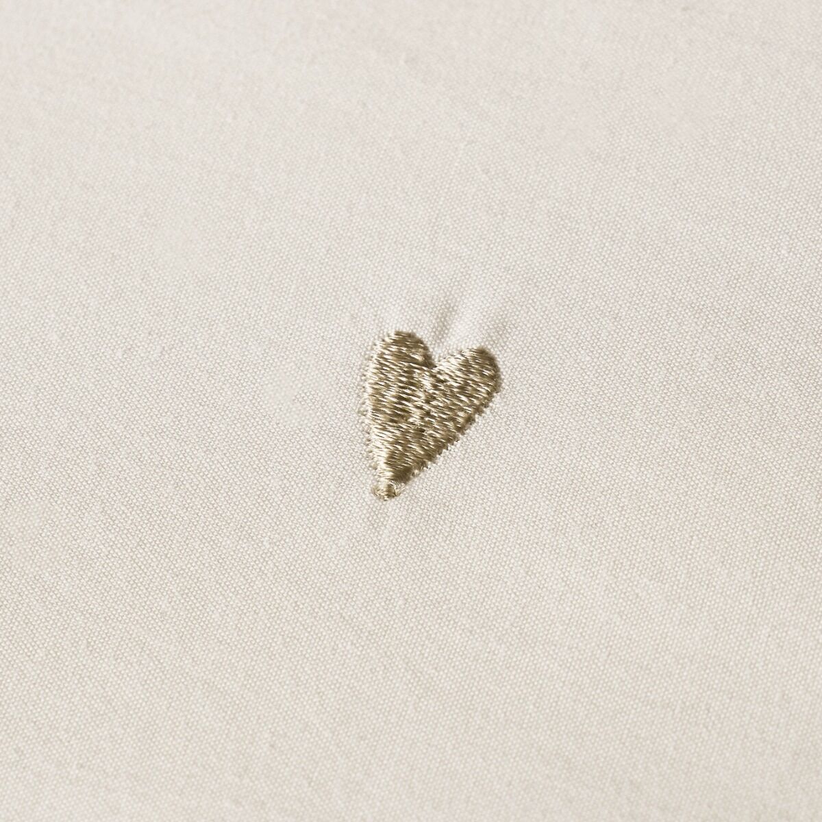 Sophie Allport Love Hearts Embroidery Pale Natural Bedding