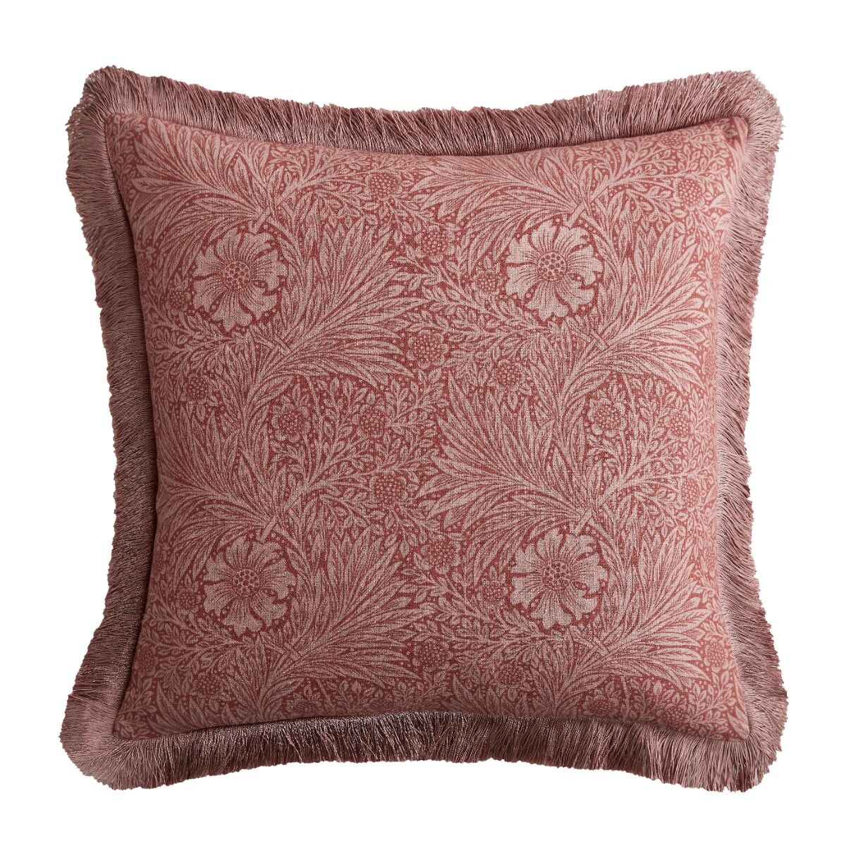William Morris At Home Marigold Brick Pink Microfibre 50x50cm Cushion