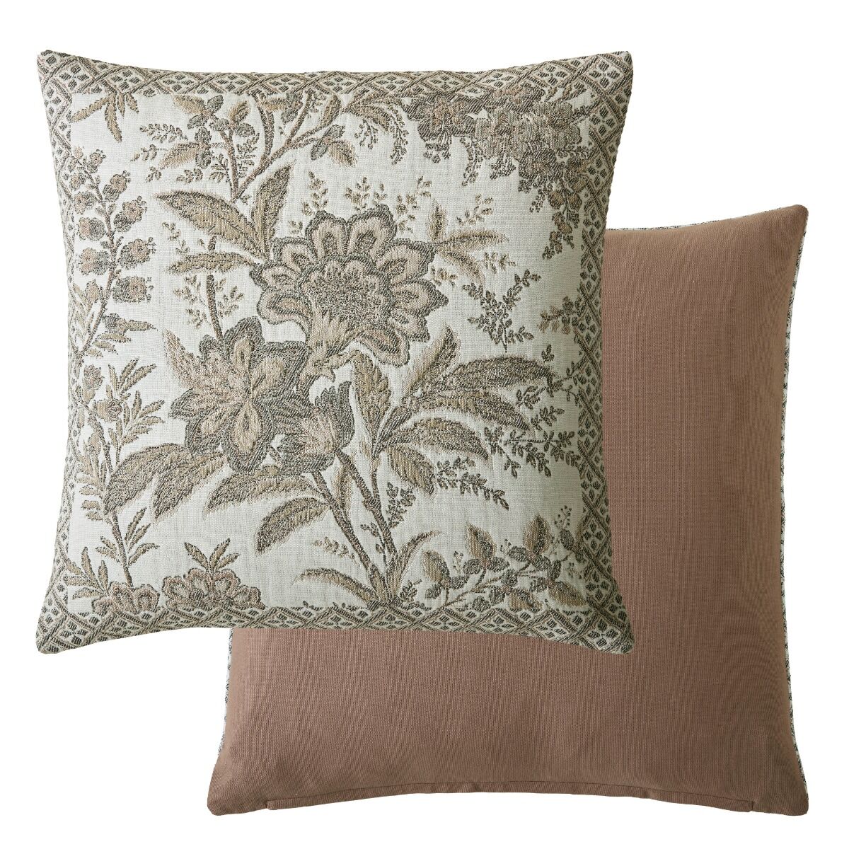 Laura Ashley Marlbrook Jacquard Truffle Microfibre 45x45cm Cushion
