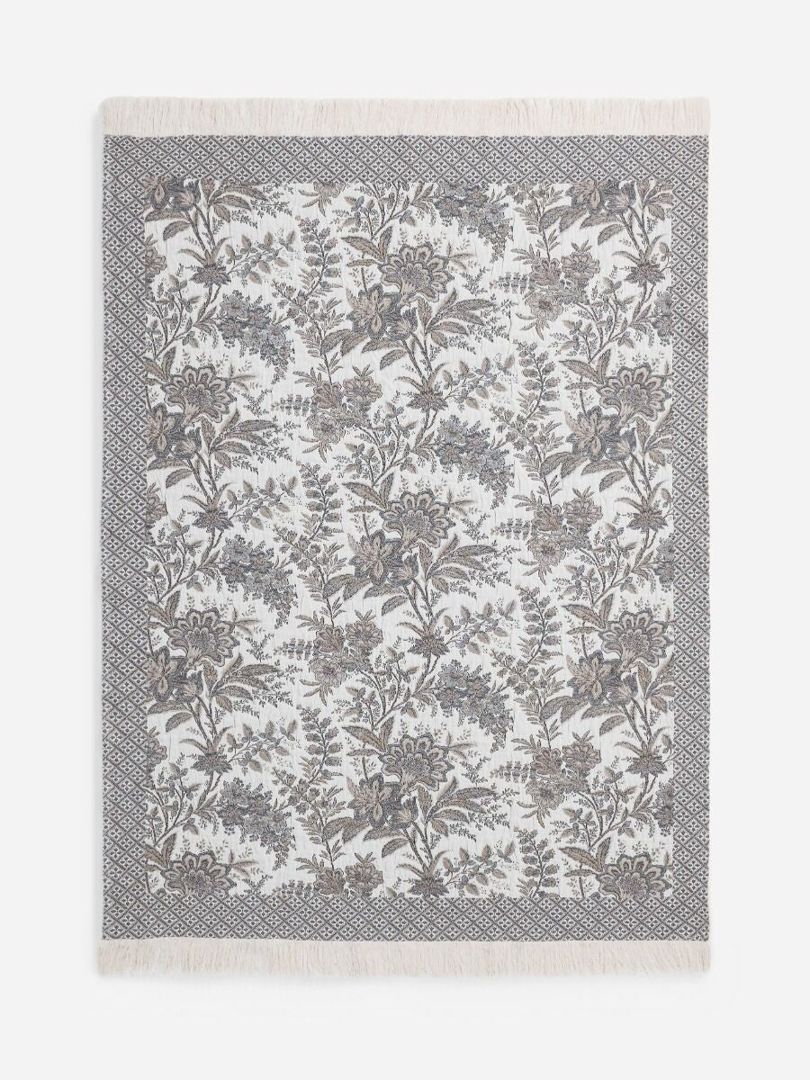 Laura Ashley Marlbrook Jacquard Truffle 120x170cm Throw
