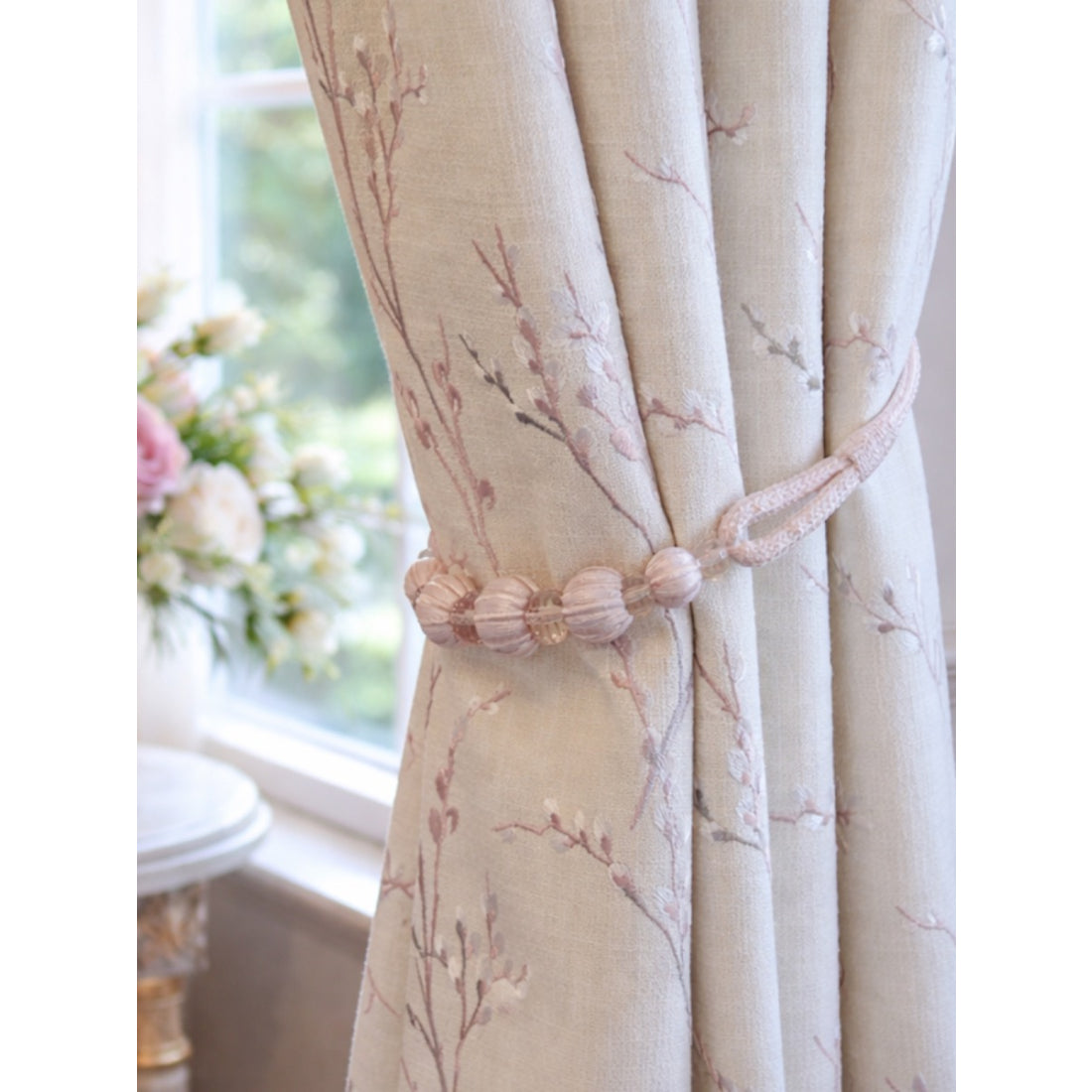 Laura Ashley Marrion Tieback, Chalk Pink, 1 Pair