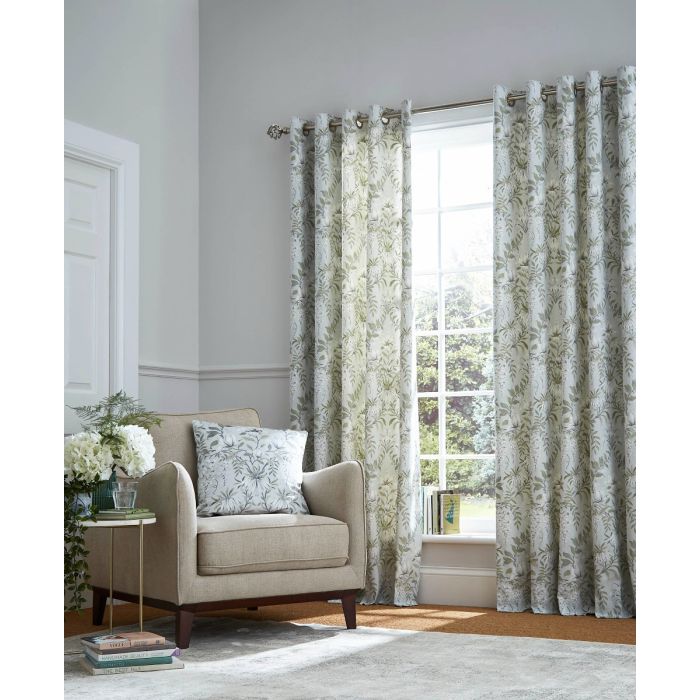 Laura Ashley Parterre Sage Ready Made Curtains