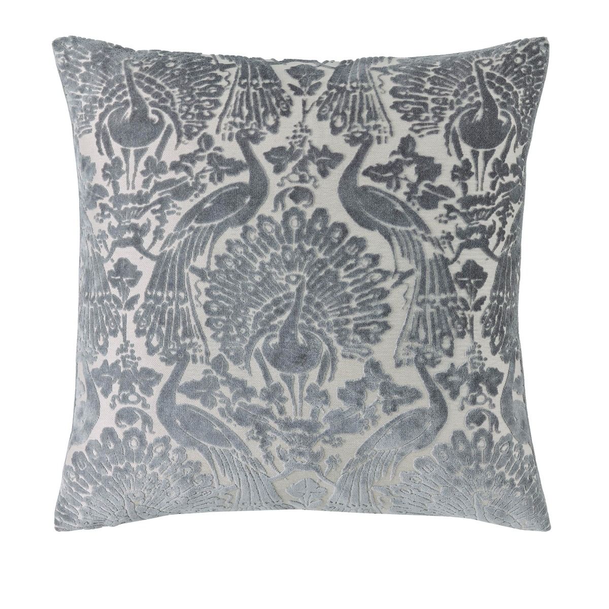 Laura Ashley Peacock Damask Steel Mf 50x50cm Cushion