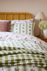Laura Ashley Pensham Stripe Sage Pink Bedding
