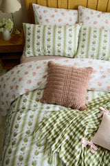 Laura Ashley Pensham Stripe Sage Pink Bedding
