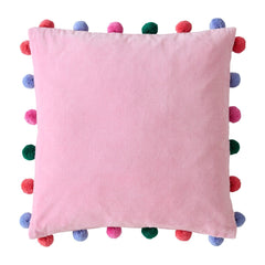 Bluebellgray Pom Pom Sweet Rose Microfibre 45x45cm Cushion