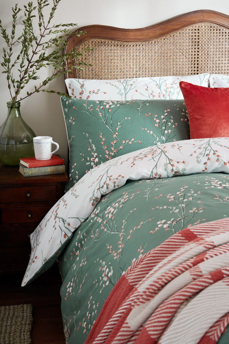 Laura Ashley Pussy Willow Fern Green Bedding