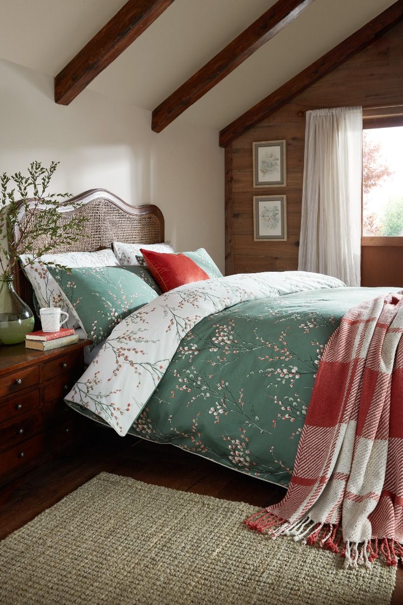 Laura Ashley Pussy Willow Fern Green Bedding