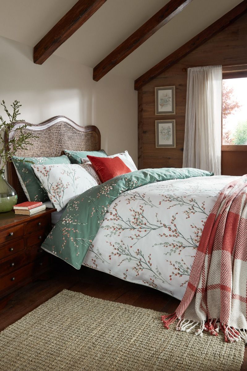 Laura Ashley Pussy Willow Fern Green Bedding