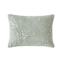 Laura Ashley Pussy Willow Embroidered Sage Cushion