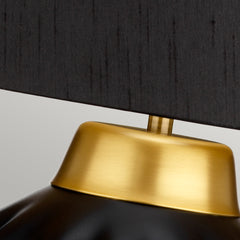 Bexley 1 Light Table Lamp - Black & Brushed Brass - Quintiesse Lighting
