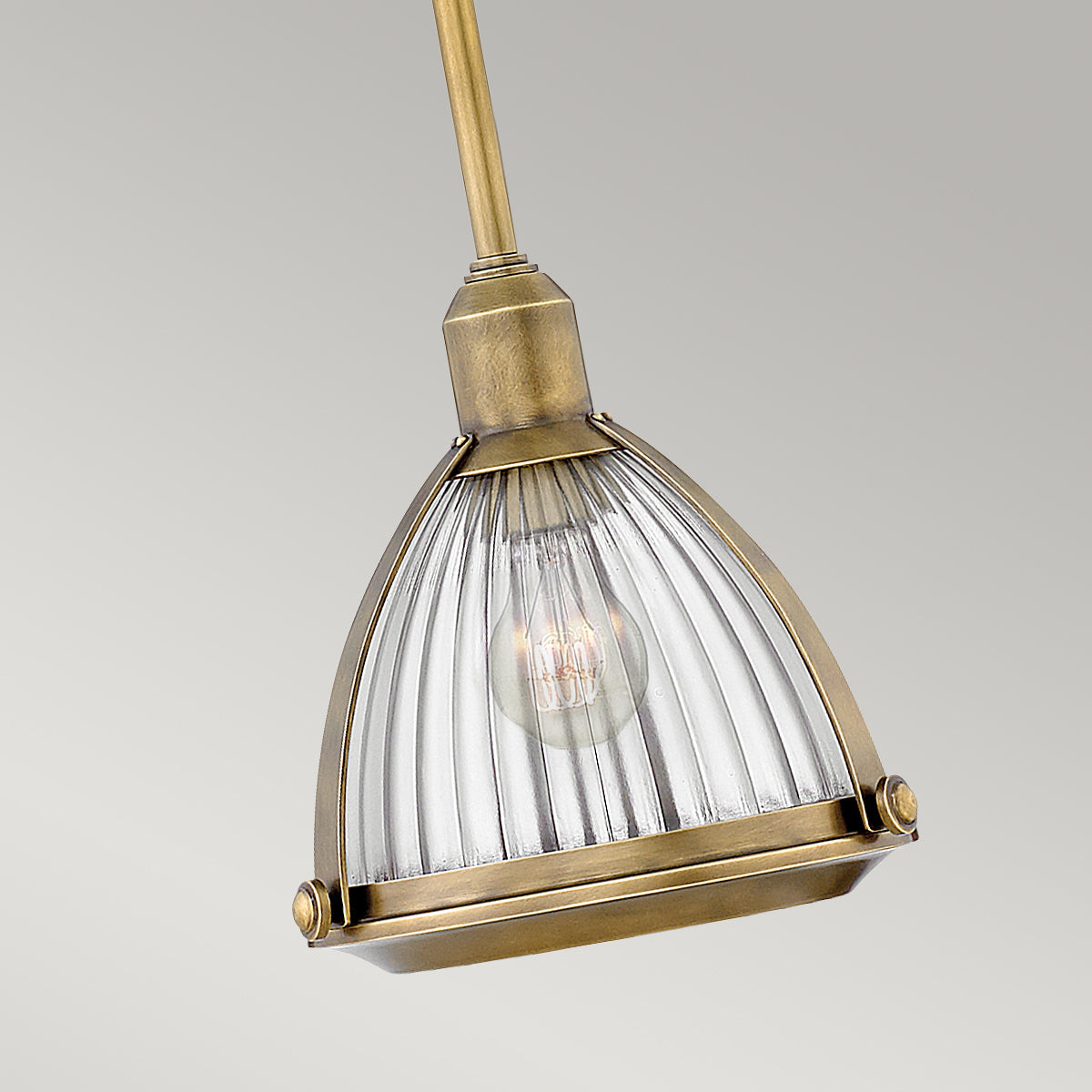 Elroy 1 Light Pendant - Heritage Brass - Quintiesse Lighting