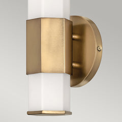 Facet 1 Light Wall Bracket Heritage Brass IP44 - Quintiesse Lighting