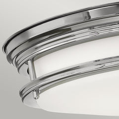 Hadrian 2 Light Flush Mount - Opal Glass - Chrome - Quintiesse Lighting
