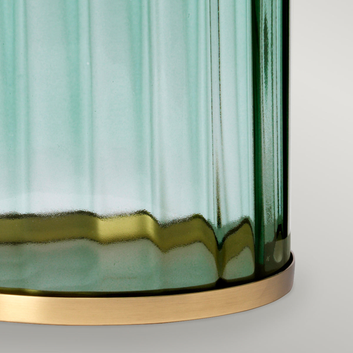Reno Table Lamp - Green - Aged Brass - Quintiesse Lighting