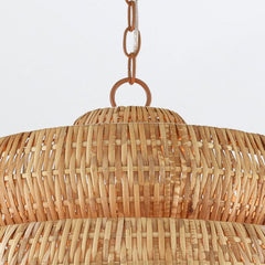 Antibes 3 lt Small Chandelier - Natural / Khaki Beige