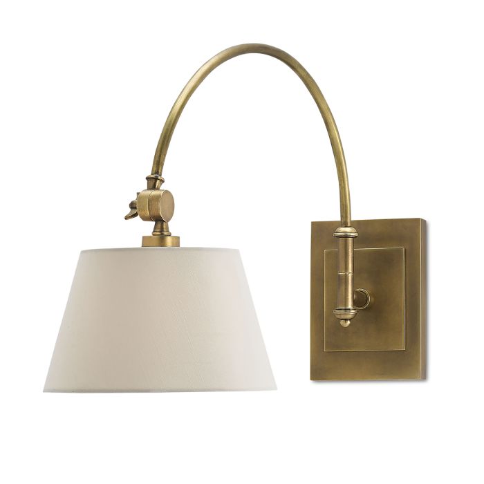 Ashby 1 lt Swing-Arm Wall Light - Antique Brass