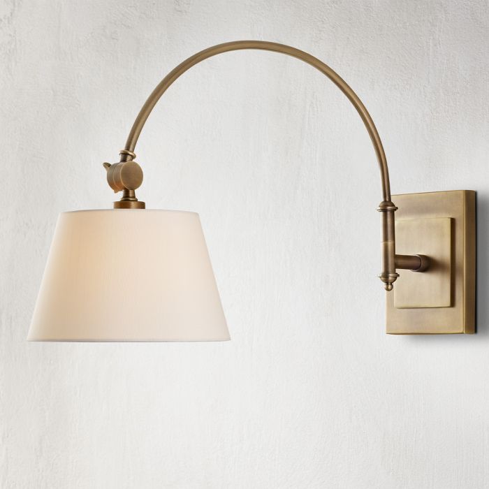 Ashby 1 lt Swing-Arm Wall Light - Antique Brass