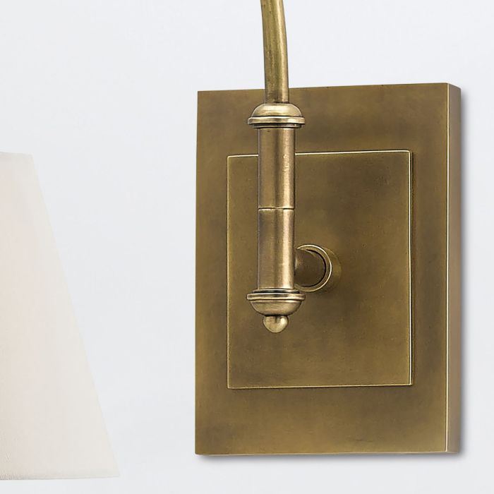 Ashby 1 lt Swing-Arm Wall Light - Antique Brass
