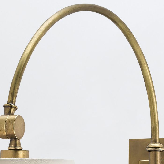 Ashby 1 lt Swing-Arm Wall Light - Antique Brass