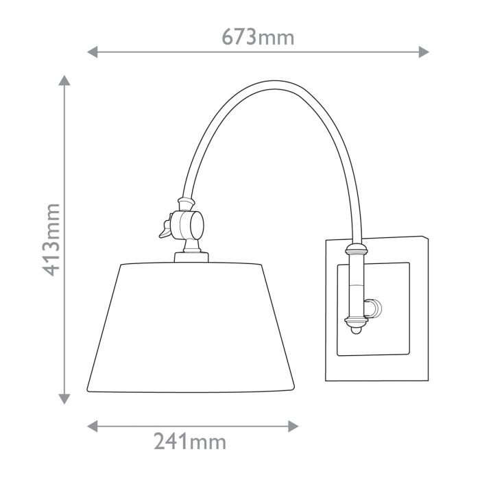 Ashby 1 lt Swing-Arm Wall Light - Oil Rubbed Bronze