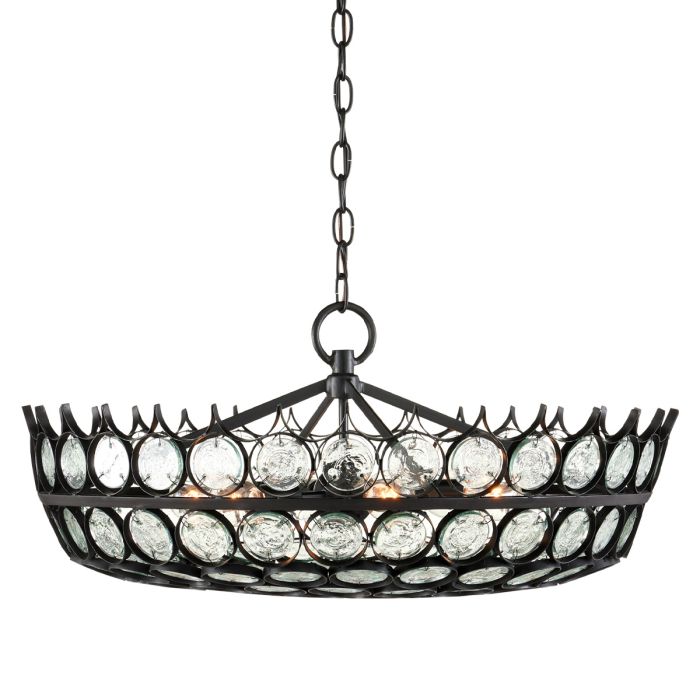 Augustus 6 lt Small Chandelier - Clear / Bronze