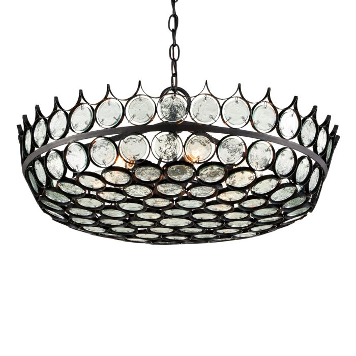 Augustus 6 lt Small Chandelier - Clear / Bronze