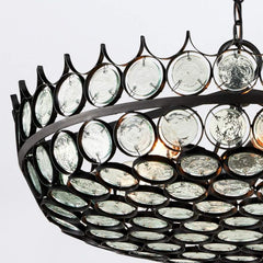 Augustus 6 lt Small Chandelier - Clear / Bronze