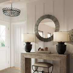 Augustus 6 lt Small Chandelier - Clear / Bronze