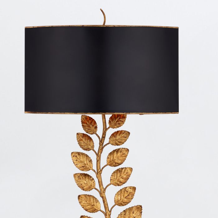 Birdwood 2 lt Wall Light - Textured Gold Leaf / Satin Black