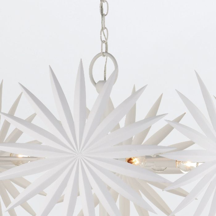 Bismarkia 10 lt Medium Chandelier - Gesso White