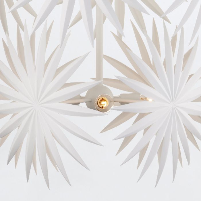 Bismarkia 10 lt Medium Chandelier - Gesso White