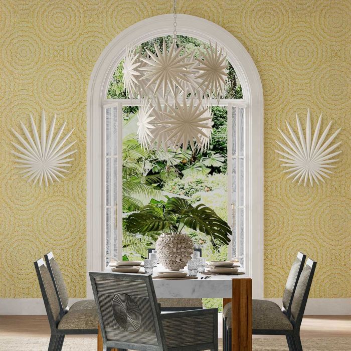 Bismarkia 10 lt Medium Chandelier - Gesso White