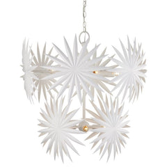 Bismarkia 10 lt Medium Chandelier - Gesso White