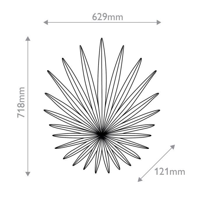 Bismarkia 3 lt Wall Light - Gesso White