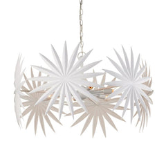 Bismarkia 6 lt Small Chandelier - Gesso White