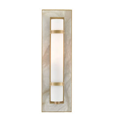 Bruneau 1 lt Wall Light - Natural / White / Antique Brass