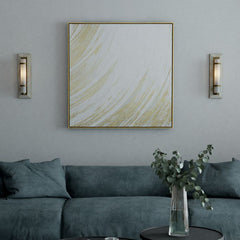 Bruneau 1 lt Wall Light - Natural / White / Antique Brass