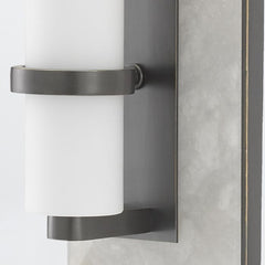 Bruneau 1 lt Wall Light - Natural / White / Oil Rubbed Bronze