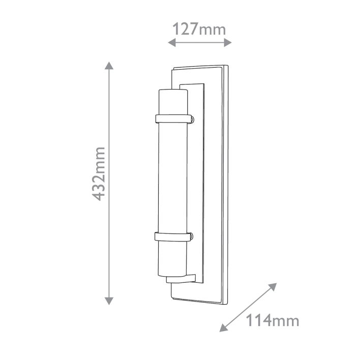 Bruneau 1 lt Wall Light - Natural / White / Oil Rubbed Bronze