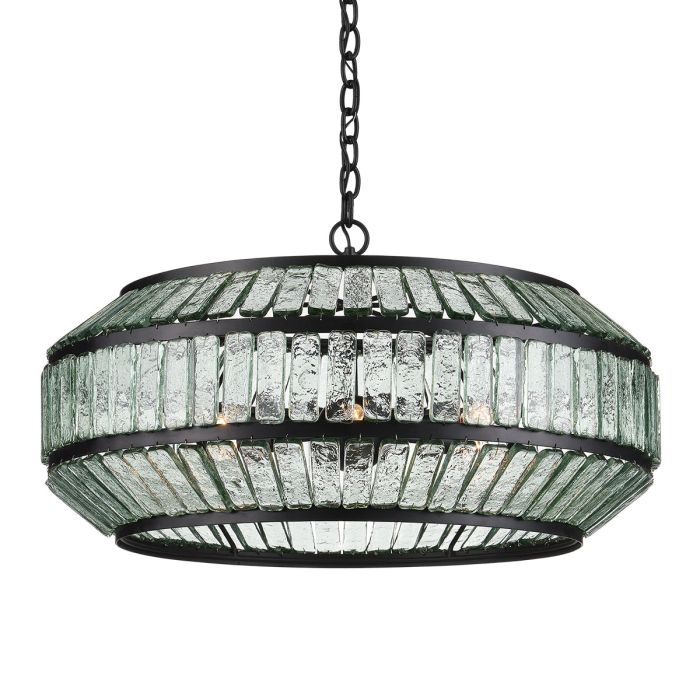 Centurion 6 lt Chandelier - Clear / Satin Black