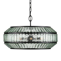 Centurion 6 lt Chandelier - Clear / Satin Black